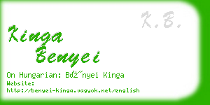 kinga benyei business card